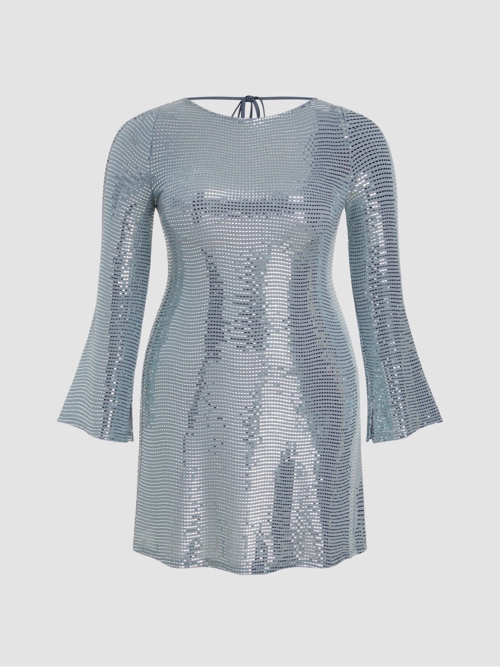 Sequin Boat Neck Mini Dress